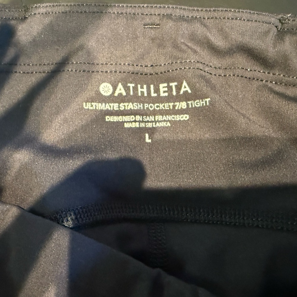 Athleta Midnight Black 7/8 Tights